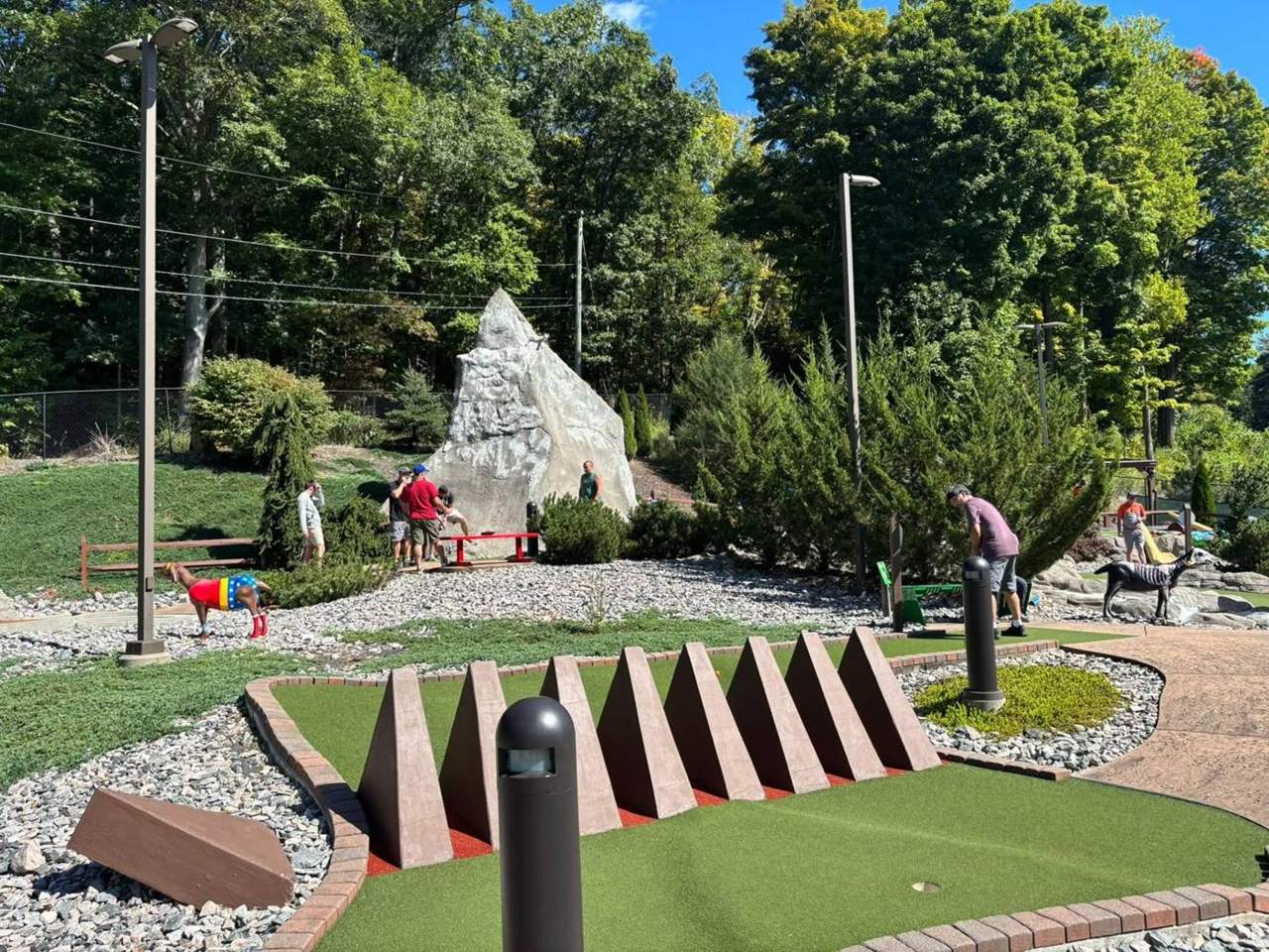 Players on the course at Matterhorn Mini Golf during the 2026 tournament